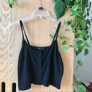 Black Topshop Crop Tank Top